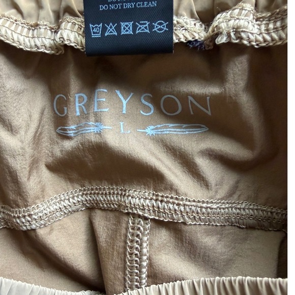 Greyson Women's Wind Performance Jogger L Pants Tan Elastic Adjustable Waist - Picture 6 of 7